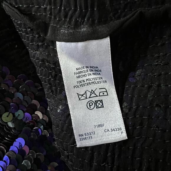 French Connection Sequin Shift Mini Dress Size 8 Sparkly Glam - Picture 6 of 6